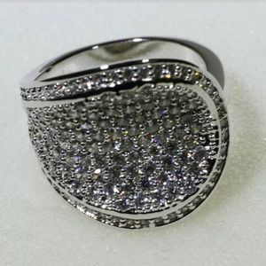 Ladies Silver White Princess Ring. New!!!